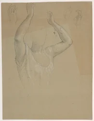 Frau mit erhobenen Händen A, 1844–45
