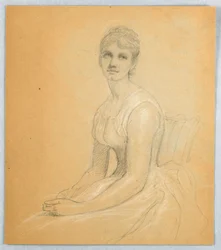 Skizze für das Porträt einer Frau