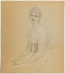 Skizze für das Porträt einer Frau