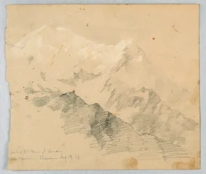 Skizze des Mont Blanc bei Sonnenaufgang