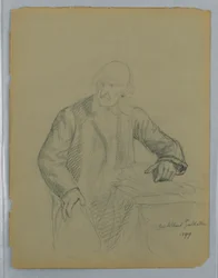 Studie für ein Porträt von Albert Gallatin, sitzend