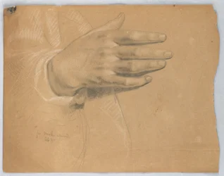 Studie der Hand für "Martha Reproved"