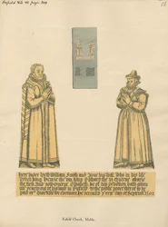 Messingplatte für William und Jane Smith aus der Kirche von Enfield