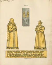 Messingplatte für William und Jane Smith aus der Kirche von Enfield