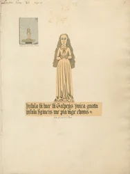 Messingplatte einer Frau aus der Layton Kirche