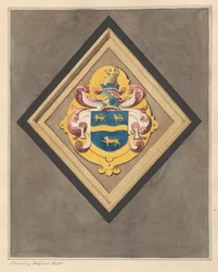 Wappen im Chor der Kirche von Bedfont