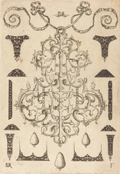 Großer Anhänger, umgeben von zwölf kleinen Stiften