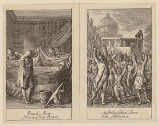Blatt 5 und 6 zum Centifolium Stultorum, Narrheiten