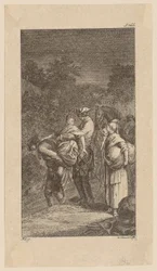 Entführung der Miss Martha Tilston und Alithea Landsoy, Blatt 8 aus "Leben Bemerkungen und Meinungen Johann Bunkels"