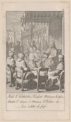 Karl V belehnt den Kurfürsten Moritz von Sachsen, Blatt 3 der Folge „Ältere, mittlere und neuere Geschichte“