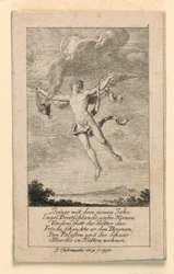 Neujahrswunsch für Deutschland, Illustration für "Königl: Grosbrit [anische] Genealogischer Kalender auf das 1780 Jahr Lauenberg bey J.G. Berenberg"