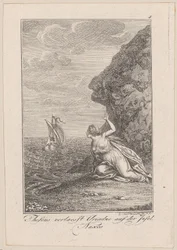 Theseus verlässt Ariadne auf der Insel Naxos, Blatt 4 zu Beckers „Theseus“