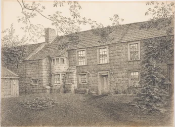 Altes Haus in Corby, Northumberland, ca. 1916