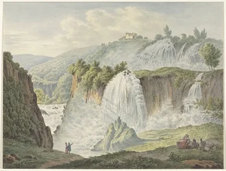 Ansicht der Wasserfälle von Tivoli