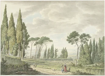 Ansicht der Terrassen der Villa d’Este in Tivoli