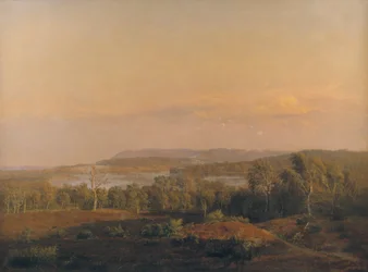 Blick auf Himmelbjerget, Jütland. Abend