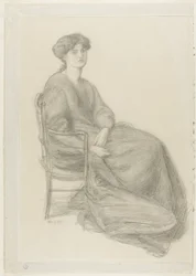 Mrs. William Morris sitzt im Stuhl