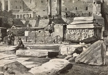 Plattformen im Forum Romanum, Rom, Italien