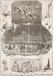 Johannisnacht, Rom, Italien, Gravur nach einer Zeichnung von Dante Paolocci aus L
