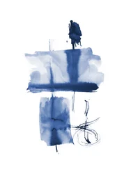 Abstrakte blaue Figur