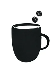 Süße schwarze Kaffeetasse