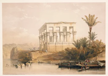 Ägypten, Der Tempel von Philae, bekannt als das "Bett des Pharaos" (Stich)
