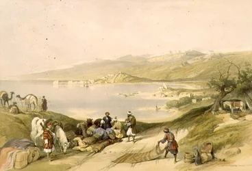 Sidon mit Blick auf den Libanon, Platte 75 aus Band II von 