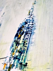 Abstrakter urbaner Fluss