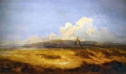 Eine Windmühle auf einem Gemeindeland