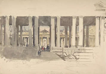 Greenwich Hospital recto, Studie eines Gebäudes verso, ca. 1831
