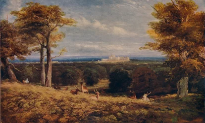 Schloss Windsor vom Großen Park aus, 1846
