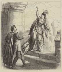 Szene aus Rebecca, im Drury-Lane-Theater