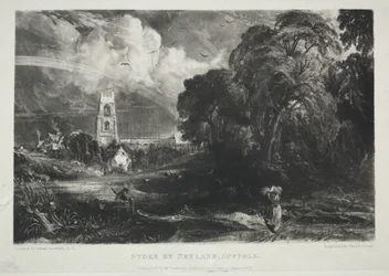Verschiedene Landschaftsmotive, charakteristisch für englische Szenerien aus Bildern von John Constable, R.A.: Stoke by Neyland, Suffolk