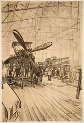 Ein Flugzeug im Bau, Illustration aus 