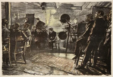 Das Kino auf einem Schlachtschiff, Illustration aus 