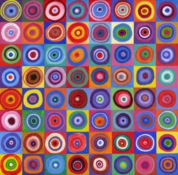 Im Quadratkreis 64 nach Kandinsky, 2012