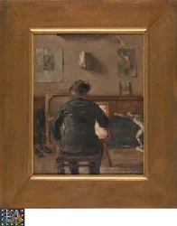 Der Künstler in seinem Atelier