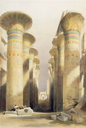 Zentrale Allee der Großen Säulenhalle, Karnak, Ägypten, 19. Jahrhundert