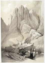 Kloster der Heiligen Katharina, Zeichnung vom 19.02.1839 in „Das Heilige Land“, London 1849
