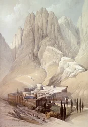 Kloster St. Katharina mit dem Berg Horeb, 19. Februar 1839, Tafel 118 aus Band III von 
