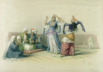 Tanzende Mädchen in Kairo, aus 