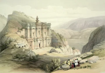 El Deir, Petra, 8. März 1839, Platte 90 aus Band III von 