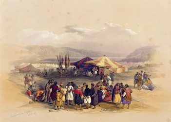 Lager der Pilger in Jericho, 1. April 1839, aus Band II von 