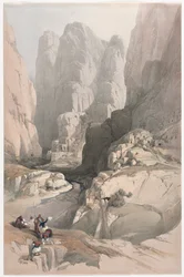Eingang zu Petra, das Theater, 1839