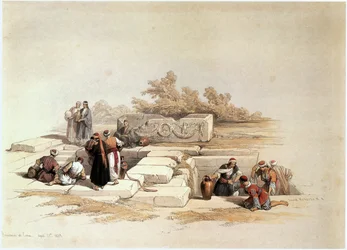 Brunnen in Kana, Jesreel-Tal (Gravur)