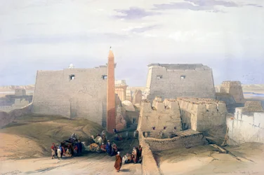 Großer Eingang zum Tempel von Luxor, 19. Jahrhundert