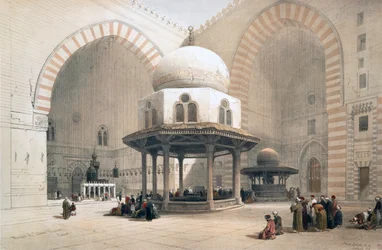 Innenraum der Moschee des Sultans al-Ghuri, Kairo, Ägypten, 19. Jahrhundert