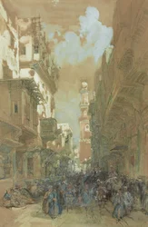 El-Mooristan-Moschee, Kairo, Ägypten, 1838