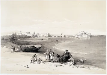 Sidon, Zeichnung vom 28.04.1839 in „Das Heilige Land“, London 1849