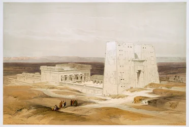 Tempel von Edfu, antikes Apollinopolis, Oberägypten, 19. Jahrhundert